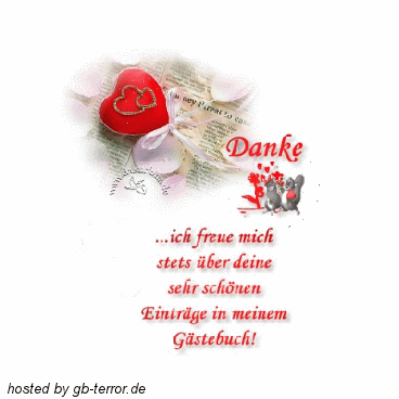 Danke. Ich freue mich stets über deine sehr schönen Einträge in meinem Gästenbuch!