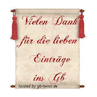 Vielen Dank für die lieben Einträge ins GB