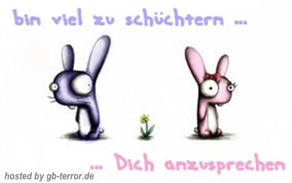 Bin viel zu schüchtern, Dich anzusprechen.