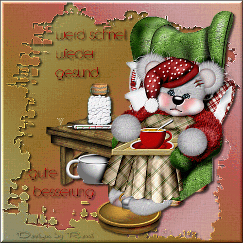 Werd schnell wieder gesund. Gute Besserung.