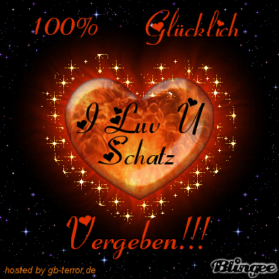 100 Prozent glücklich vergeben! Ich love you Schatz.