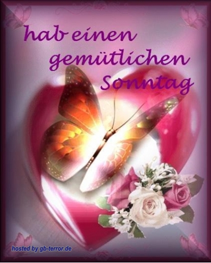 Hab einen gemütlichen Sonntag.