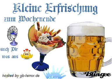 Kleine Erfrischung zum Wochenende. Such dir was aus.