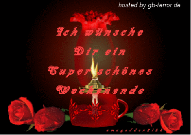 Ich wünsche Dir ein super schönes Wochenende.