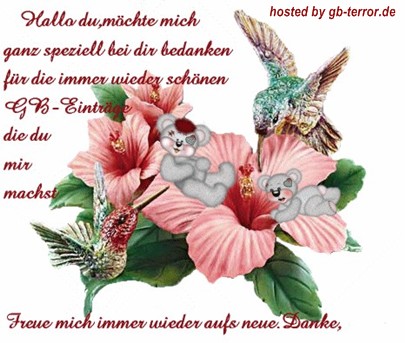 Danke fuer den Gaestebucheintrag