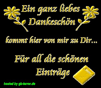 Danke fuer den Gaestebucheintrag