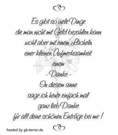 Danke fuer den Gaestebucheintrag