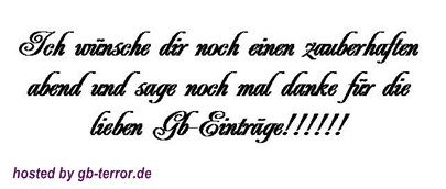 Danke fuer den GB-Eintrag