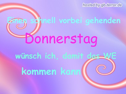 Donnerstags Gaestebuchbild