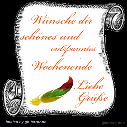 Gaestebuch-Eintrag Wochenendgruss