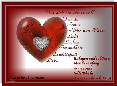 Wochenbeginn Gästebucheintrag