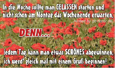 Wochenstart Gästebuch Bild