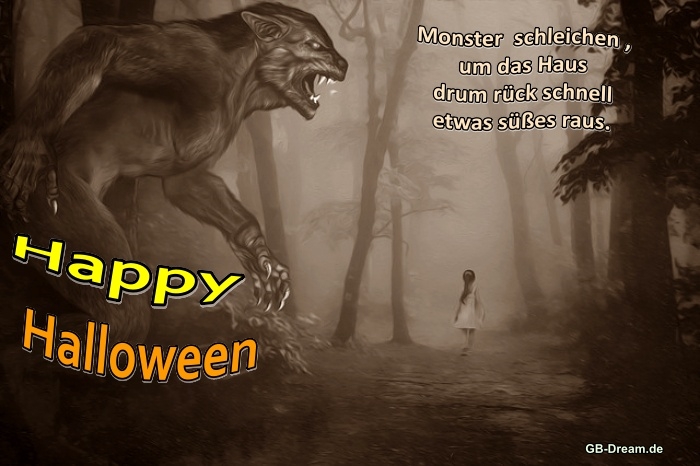 Halloween Monster Spruch
