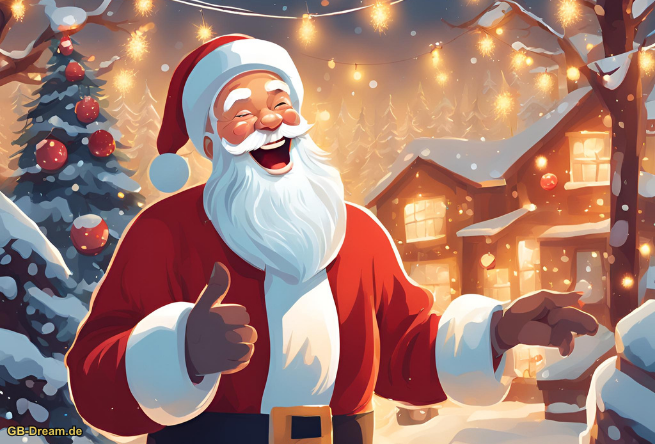 Lachender Weihnachtsmann